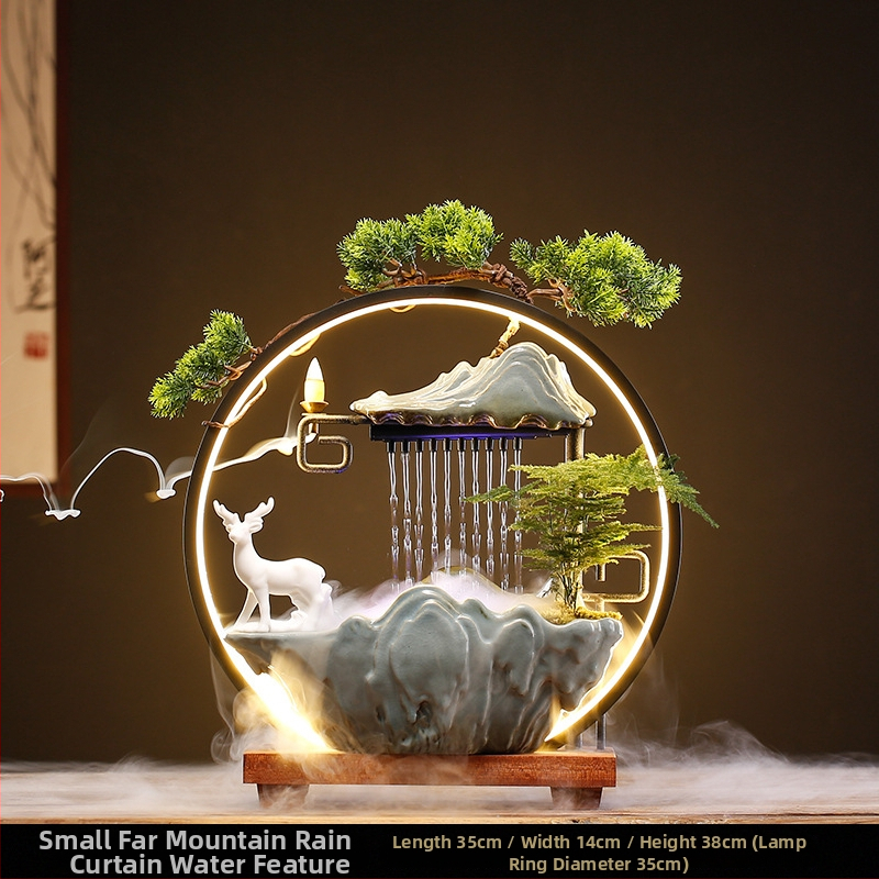 Kerámiás Zen szökőkút párásító, új kínai stílus, zománcos felület, testre szabható