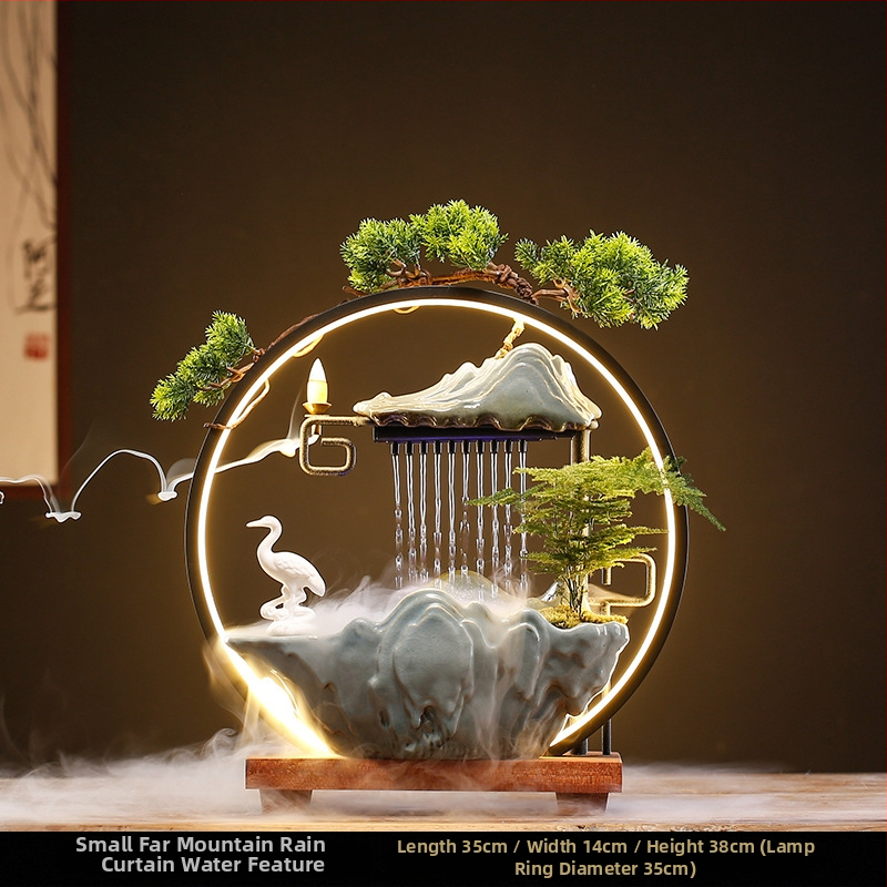 Kerámiás Zen szökőkút párásító, új kínai stílus, zománcos felület, testre szabható