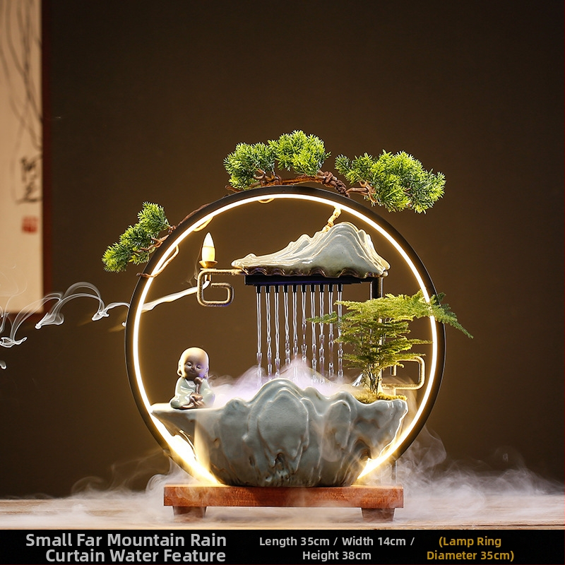 Kerámiás Zen szökőkút párásító, új kínai stílus, zománcos felület, testre szabható