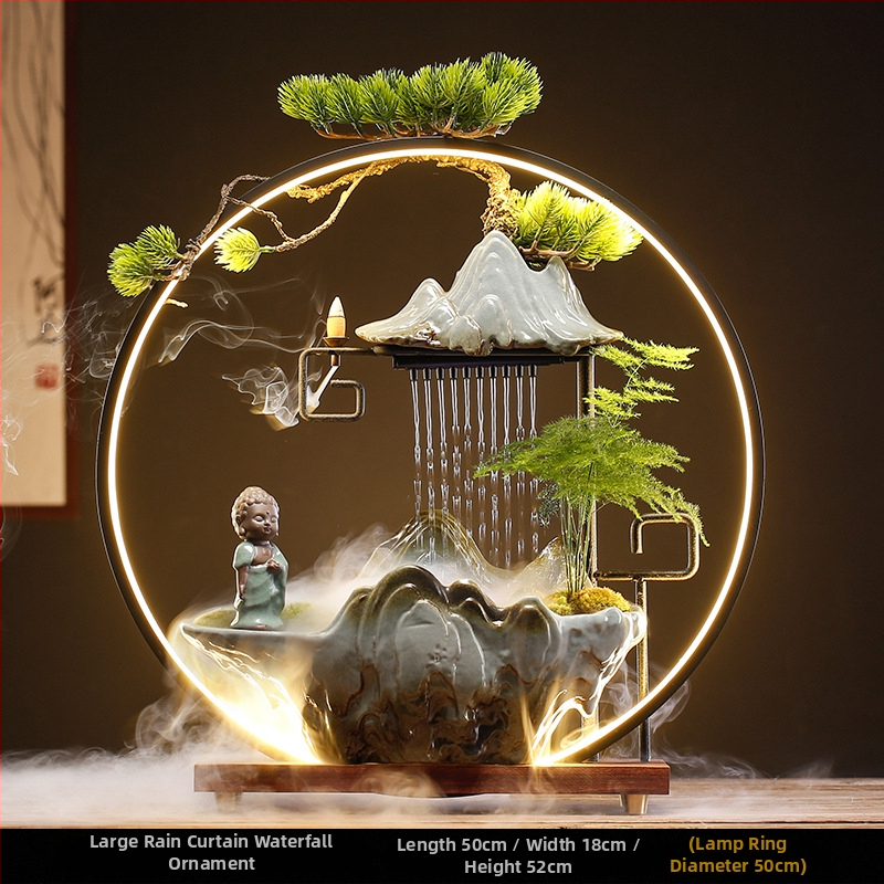 Kerámiás Zen szökőkút párásító, új kínai stílus, zománcos felület, testre szabható