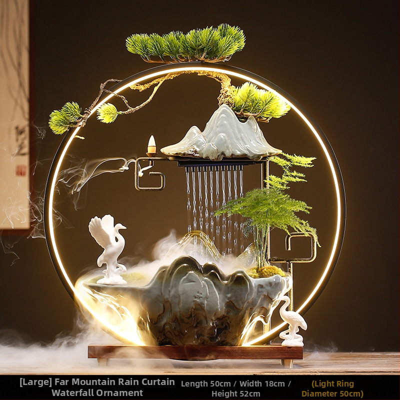 Kerámiás Zen szökőkút párásító, új kínai stílus, zománcos felület, testre szabható