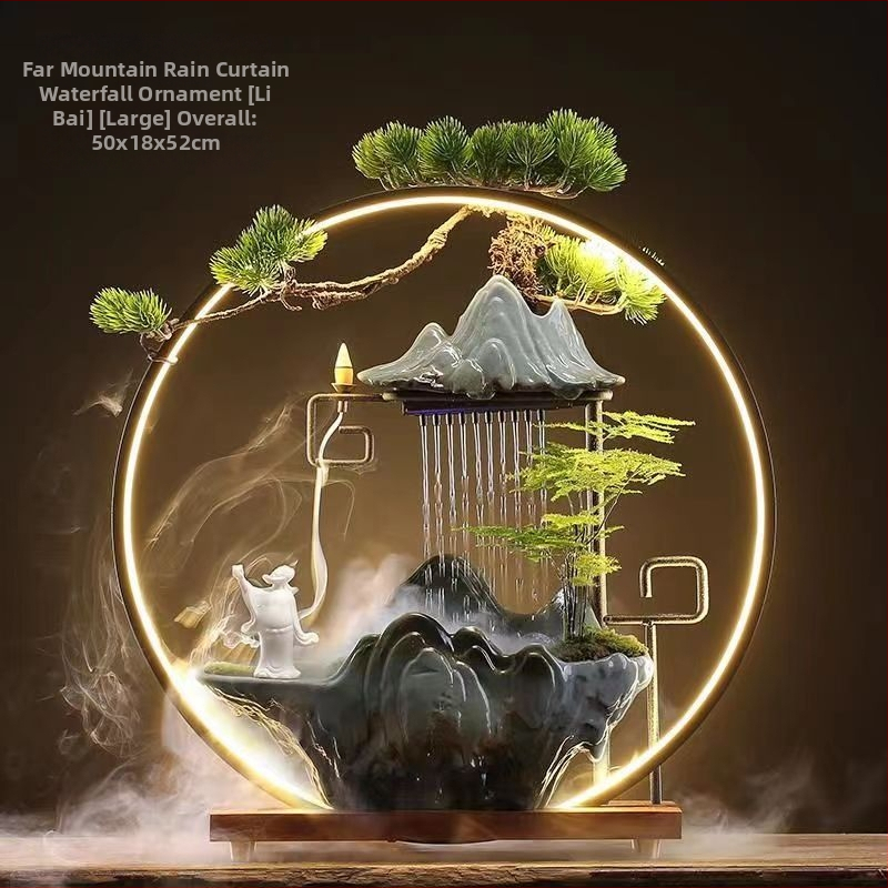 Kerámiás Zen szökőkút párásító, új kínai stílus, zománcos felület, testre szabható