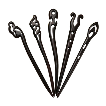 Accesoriu de păr din lemn cu motive florale, stil retro, făcut manual, potrivit pentru coafuri Hanfu