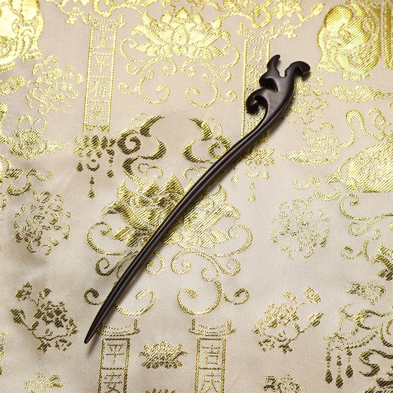 Accesoriu de păr din lemn cu motive florale, stil retro, făcut manual, potrivit pentru coafuri Hanfu