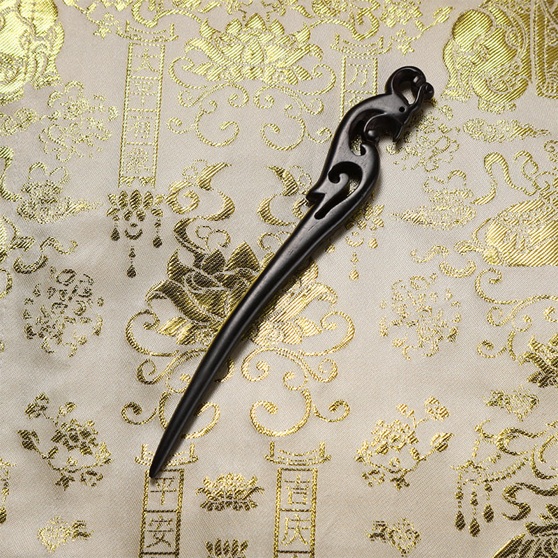 Accesoriu de păr din lemn cu motive florale, stil retro, făcut manual, potrivit pentru coafuri Hanfu