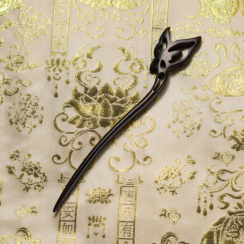 Accesoriu de păr din lemn cu motive florale, stil retro, făcut manual, potrivit pentru coafuri Hanfu