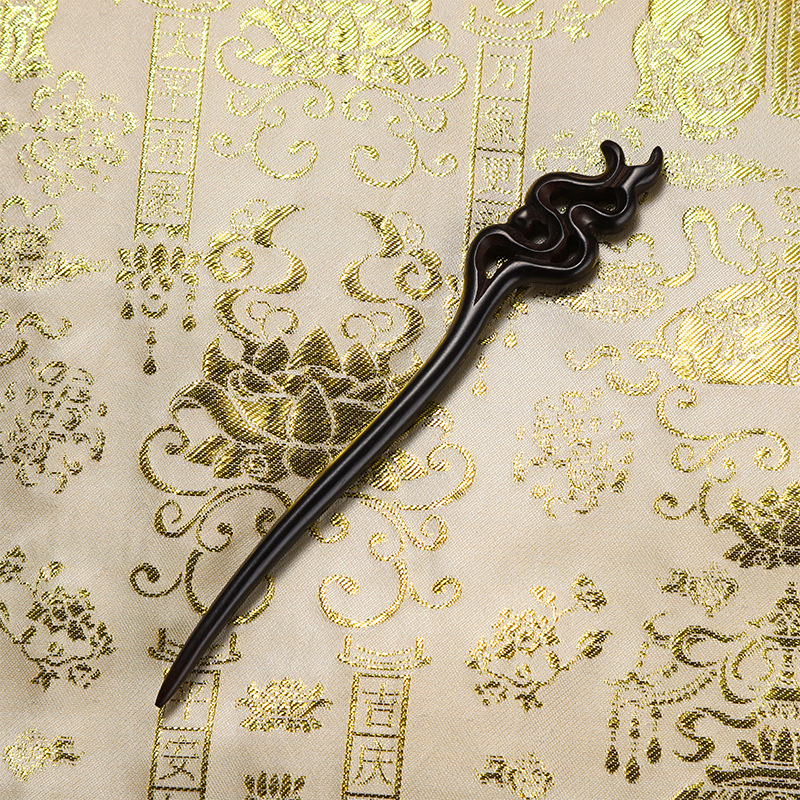 Accesoriu de păr din lemn cu motive florale, stil retro, făcut manual, potrivit pentru coafuri Hanfu