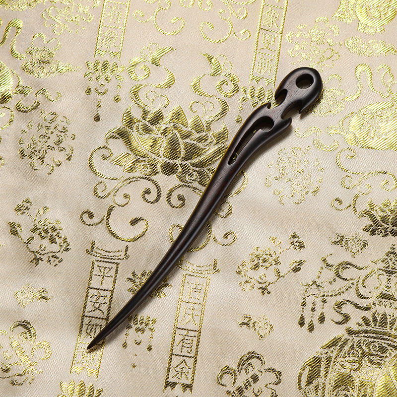 Accesoriu de păr din lemn cu motive florale, stil retro, făcut manual, potrivit pentru coafuri Hanfu