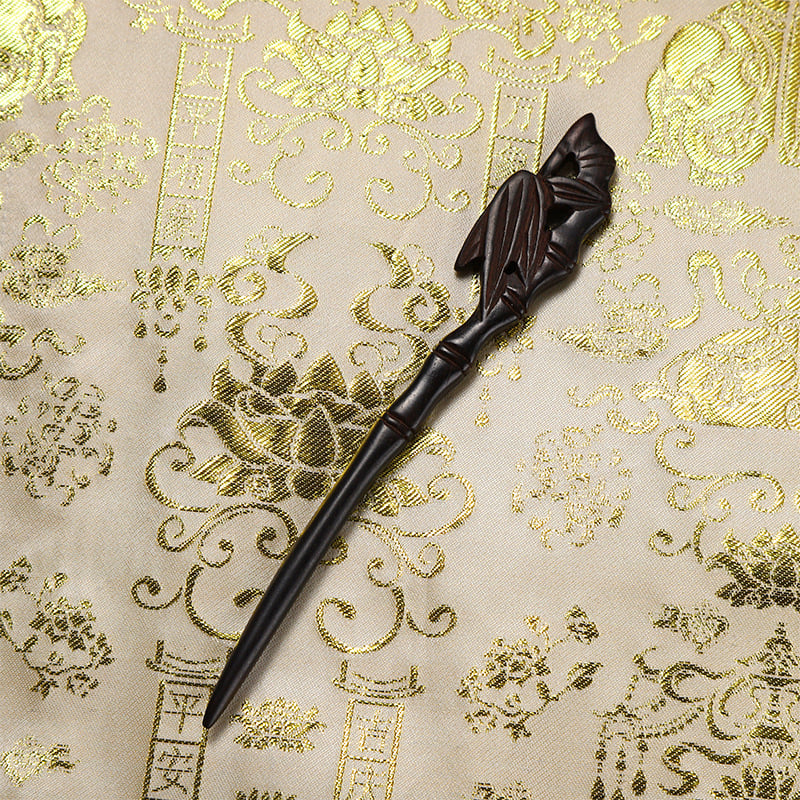 Accesoriu de păr din lemn cu motive florale, stil retro, făcut manual, potrivit pentru coafuri Hanfu