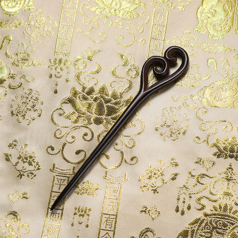 Accesoriu de păr din lemn cu motive florale, stil retro, făcut manual, potrivit pentru coafuri Hanfu