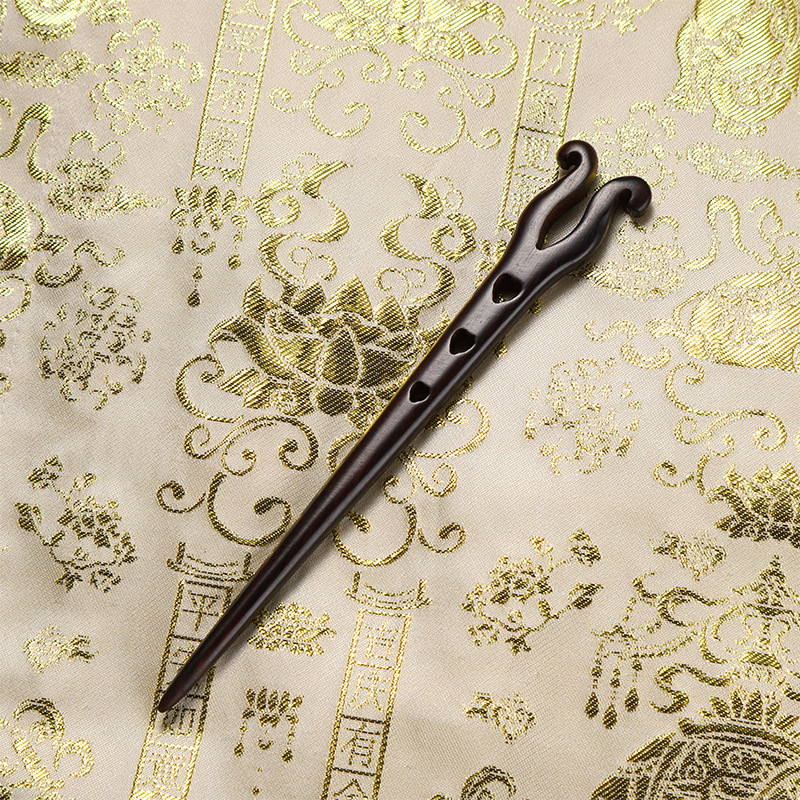 Accesoriu de păr din lemn cu motive florale, stil retro, făcut manual, potrivit pentru coafuri Hanfu