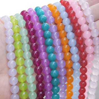 Χάντρες από φυσική πέτρα για χειροποίητα κοσμήματα, με στρογγυλές τρύπες, λειασμένες και γυαλισμένες, υψηλής ποιότητας, πολλά μεγέθη