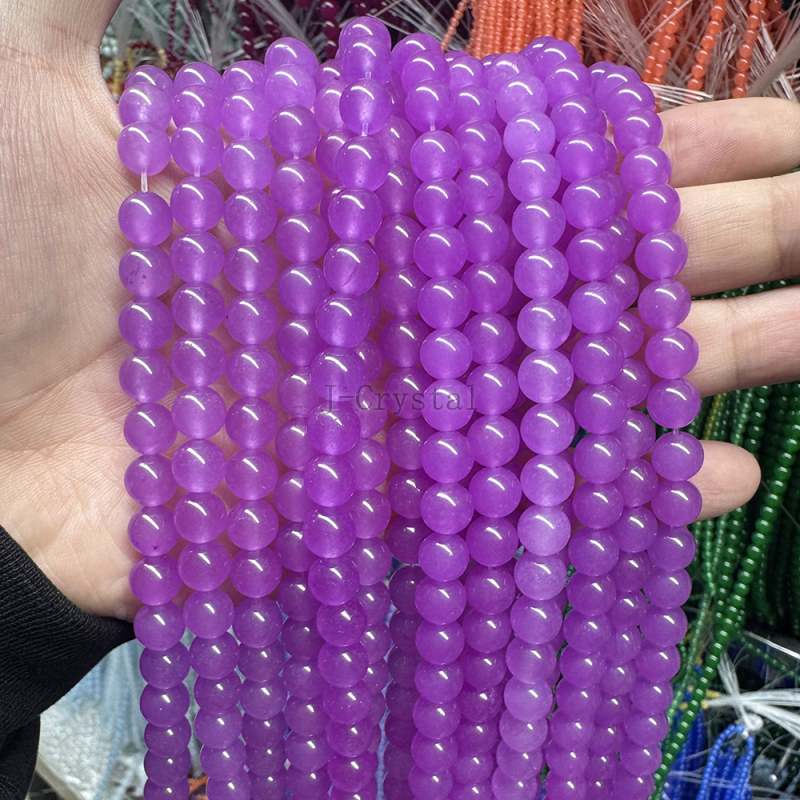 Χάντρες από φυσική πέτρα για χειροποίητα κοσμήματα, με στρογγυλές τρύπες, λειασμένες και γυαλισμένες, υψηλής ποιότητας, πολλά μεγέθη