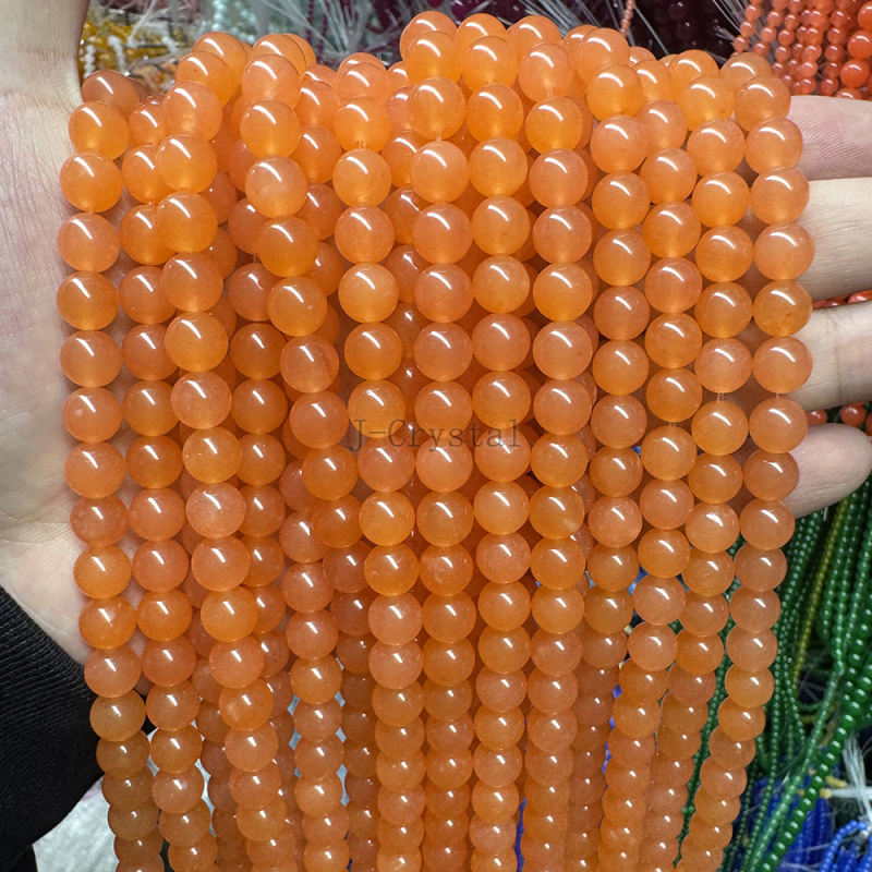 Χάντρες από φυσική πέτρα για χειροποίητα κοσμήματα, με στρογγυλές τρύπες, λειασμένες και γυαλισμένες, υψηλής ποιότητας, πολλά μεγέθη