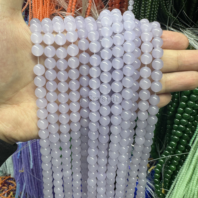 Χάντρες από φυσική πέτρα για χειροποίητα κοσμήματα, με στρογγυλές τρύπες, λειασμένες και γυαλισμένες, υψηλής ποιότητας, πολλά μεγέθη