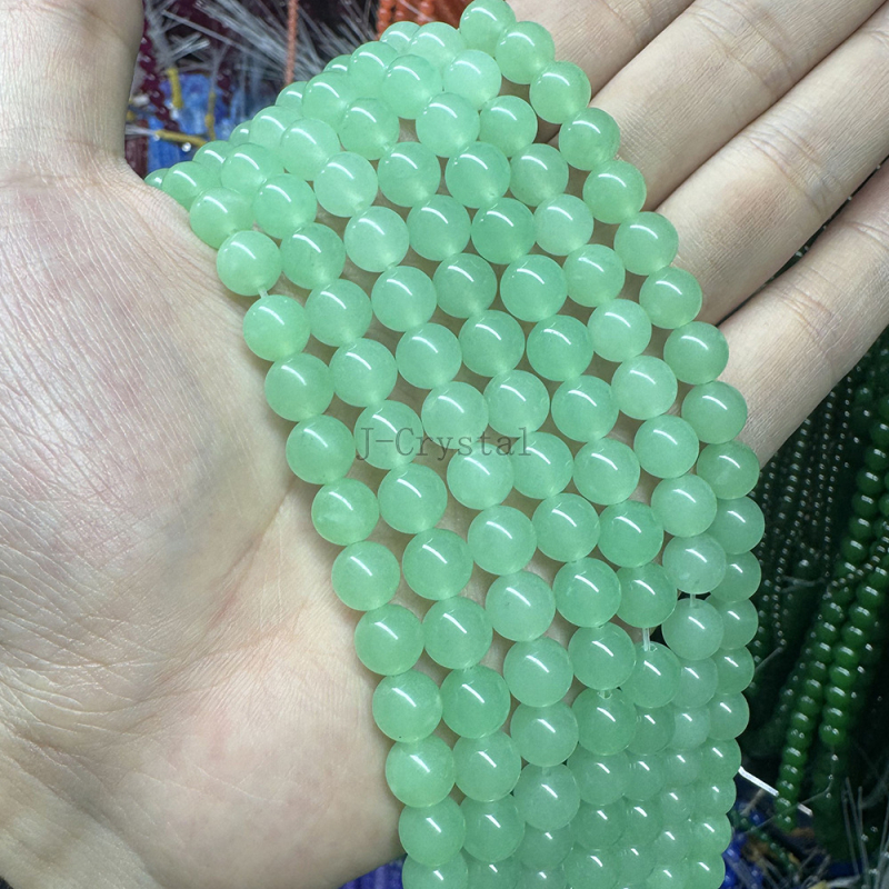 Χάντρες από φυσική πέτρα για χειροποίητα κοσμήματα, με στρογγυλές τρύπες, λειασμένες και γυαλισμένες, υψηλής ποιότητας, πολλά μεγέθη