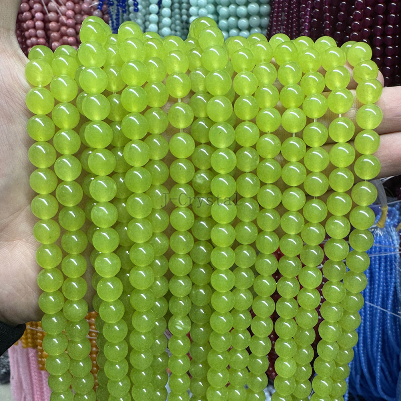 Χάντρες από φυσική πέτρα για χειροποίητα κοσμήματα, με στρογγυλές τρύπες, λειασμένες και γυαλισμένες, υψηλής ποιότητας, πολλά μεγέθη