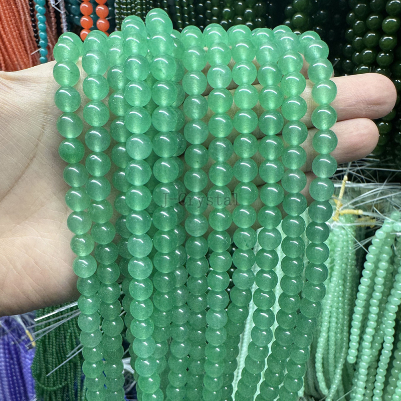 Χάντρες από φυσική πέτρα για χειροποίητα κοσμήματα, με στρογγυλές τρύπες, λειασμένες και γυαλισμένες, υψηλής ποιότητας, πολλά μεγέθη