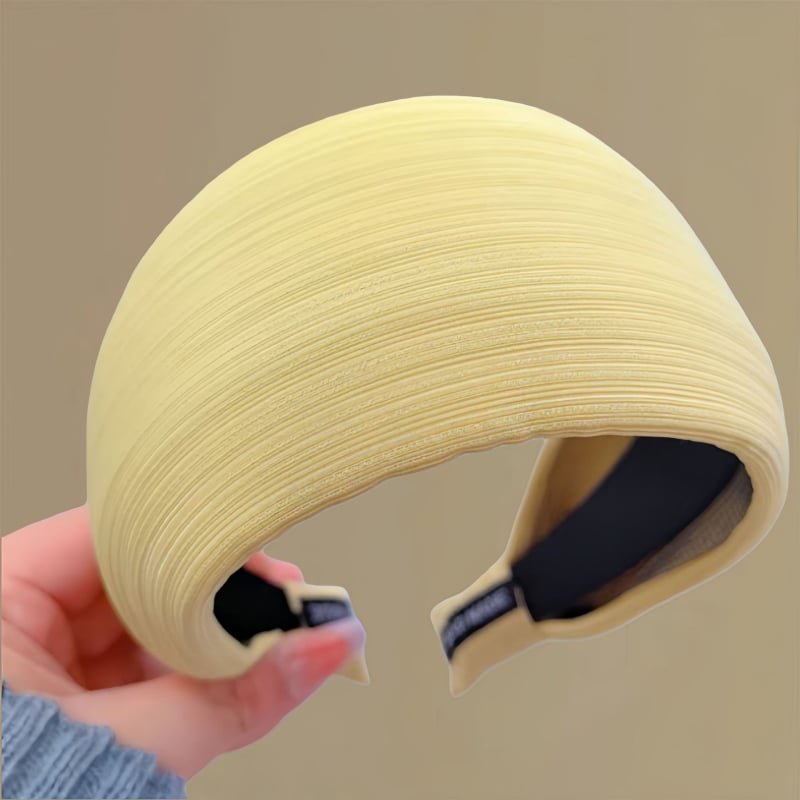 Bandă pentru cap pentru femei — design premium cu margine largă, lucrată manual, stil simplu, iarnă 2025