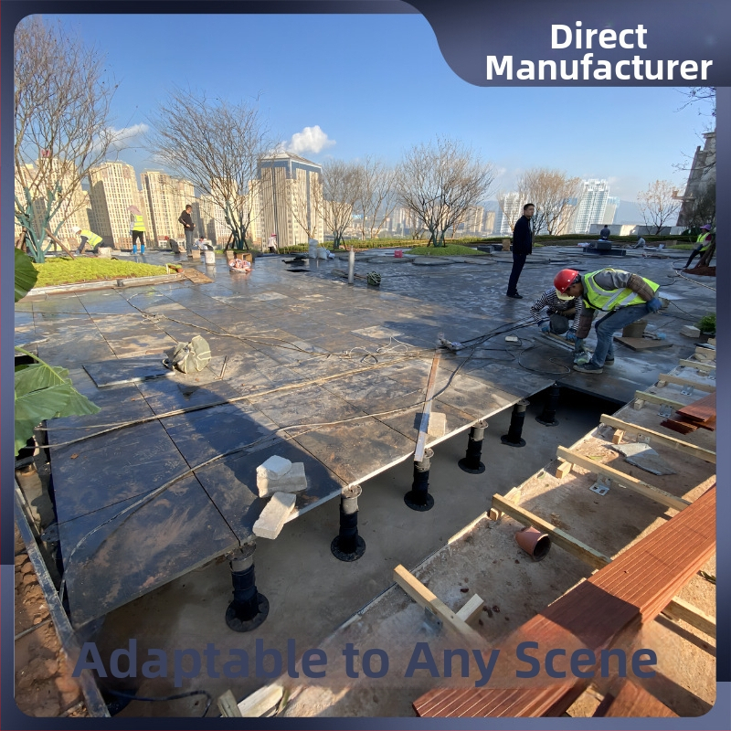 Сух фонтан с регулируема носеща рамка за дървена конструкция и комбиниран воден спрей