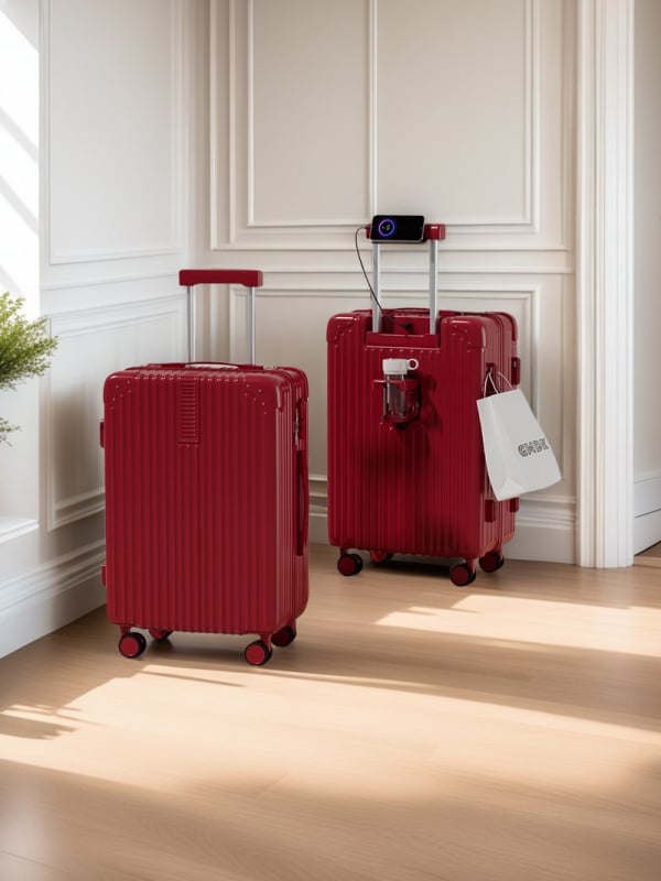 Dvojdielny kufrový set s tichými otočnými kolieskami, ABS materiál, zámok s heslom, veľká kapacita