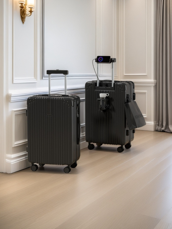Dvojdielny kufrový set s tichými otočnými kolieskami, ABS materiál, zámok s heslom, veľká kapacita