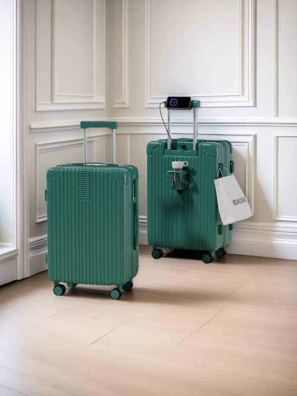 Dvojdielny kufrový set s tichými otočnými kolieskami, ABS materiál, zámok s heslom, veľká kapacita