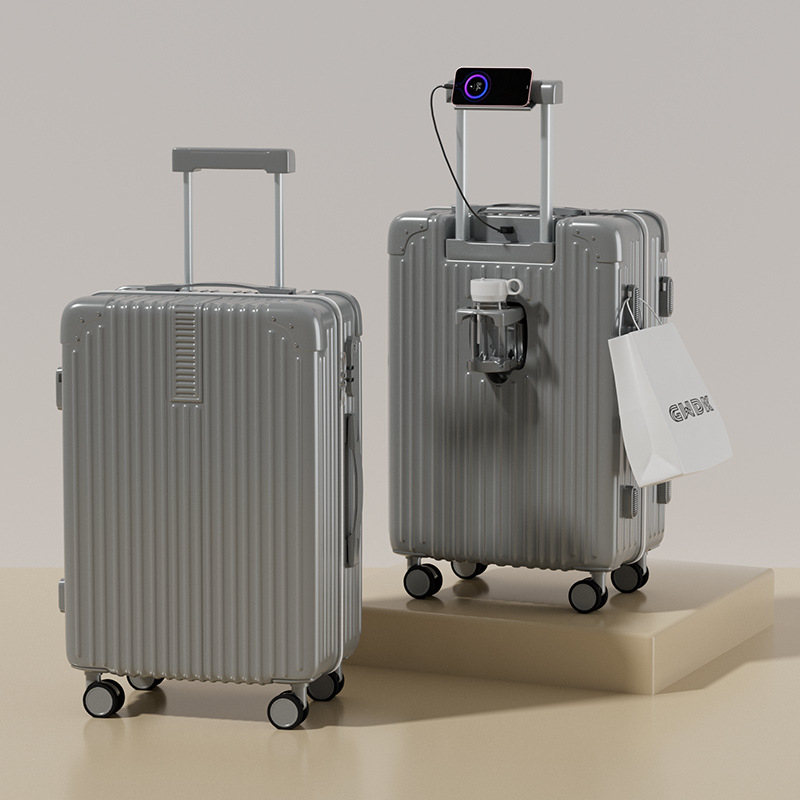 Dvojdielny kufrový set s tichými otočnými kolieskami, ABS materiál, zámok s heslom, veľká kapacita