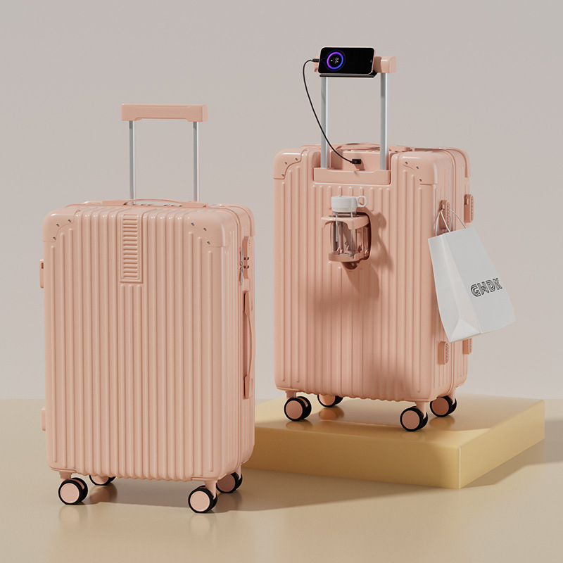 Dvojdielny kufrový set s tichými otočnými kolieskami, ABS materiál, zámok s heslom, veľká kapacita