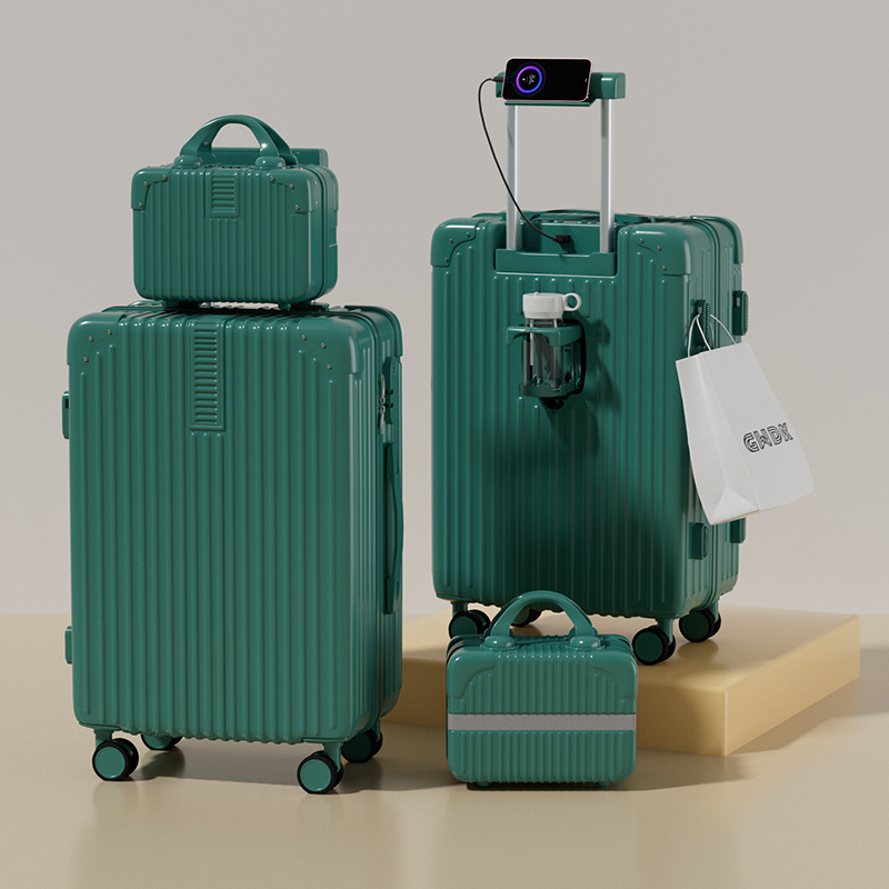 Dvojdielny kufrový set s tichými otočnými kolieskami, ABS materiál, zámok s heslom, veľká kapacita