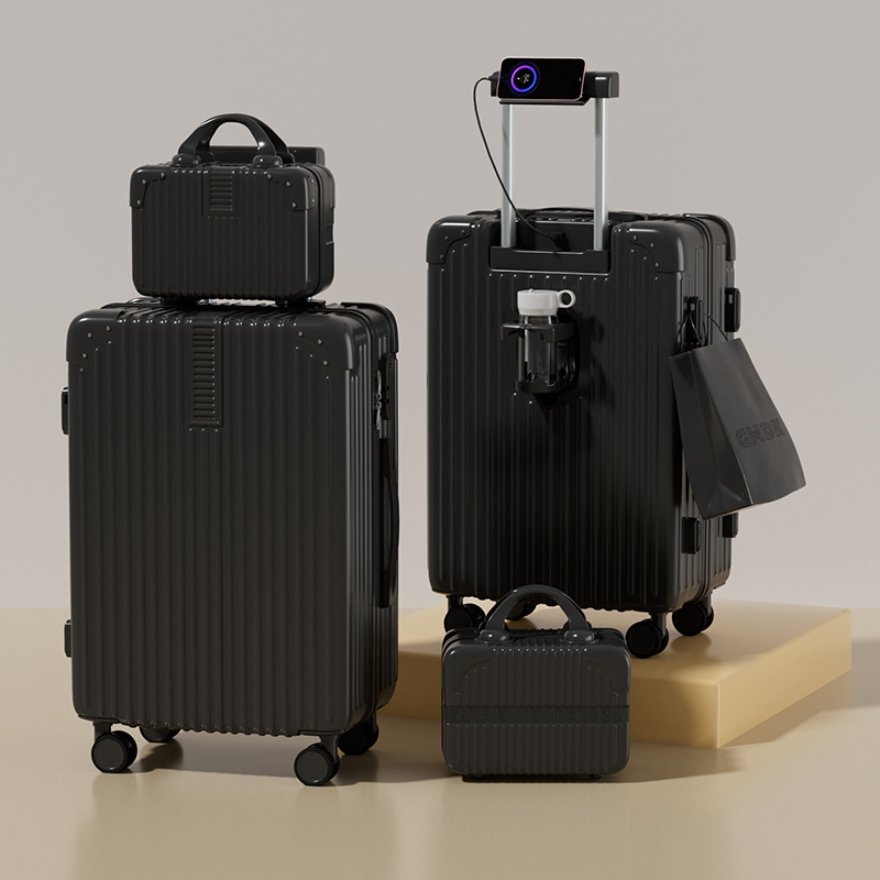 Dvojdielny kufrový set s tichými otočnými kolieskami, ABS materiál, zámok s heslom, veľká kapacita