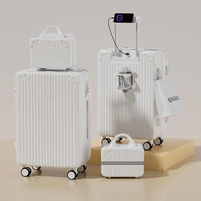 Dvojdielny kufrový set s tichými otočnými kolieskami, ABS materiál, zámok s heslom, veľká kapacita