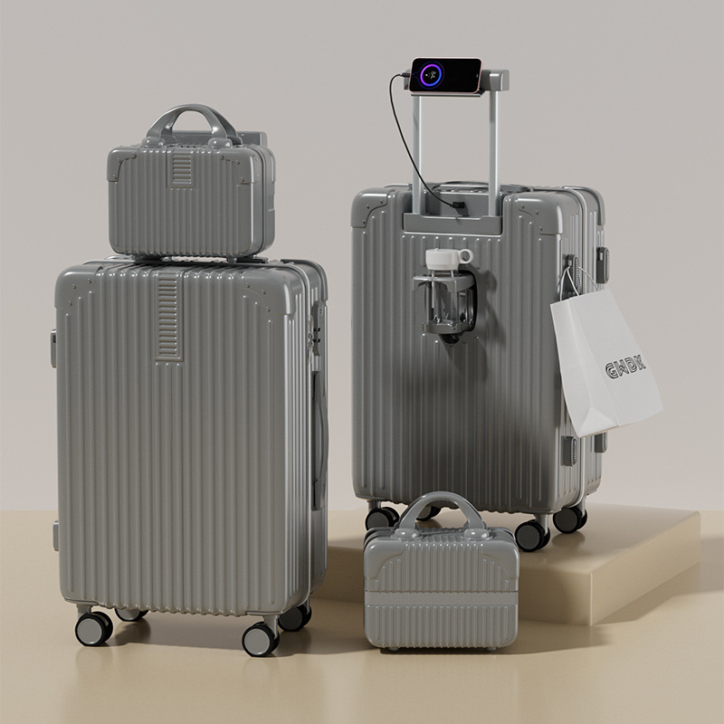 Dvojdielny kufrový set s tichými otočnými kolieskami, ABS materiál, zámok s heslom, veľká kapacita