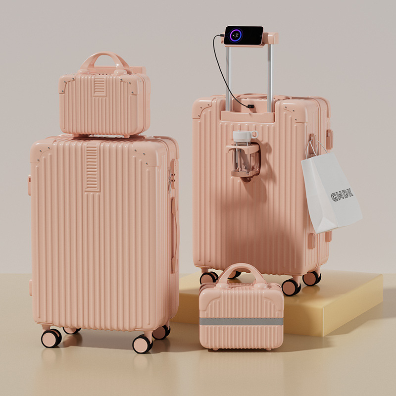 Dvojdielny kufrový set s tichými otočnými kolieskami, ABS materiál, zámok s heslom, veľká kapacita