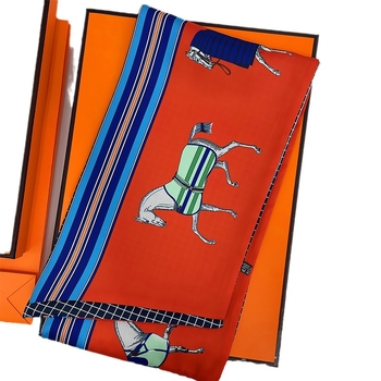 Halloween koponyás dekoratív sál twill selyemből, twill szövés, stílus: punk, niša — márka Jane Eyre Silk Edge