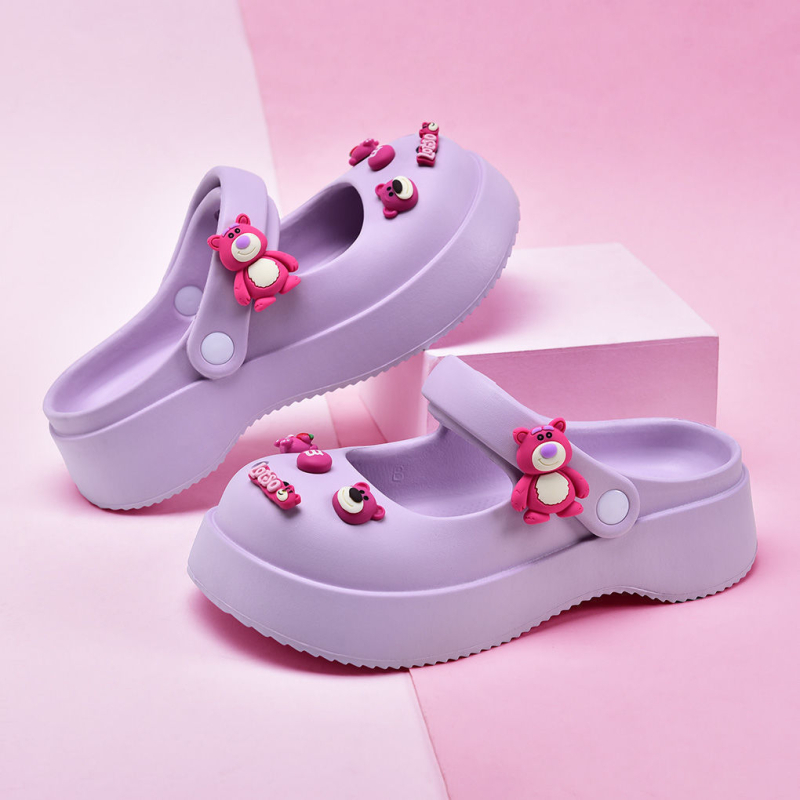 Papuci femei EVA Mary Jane cu deget închis și talpă groasă EVA, grosimea tălpii 1,5–3,5 cm