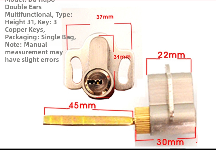 Zárcilinder, különleges formájú elektronikus zár belső ajtókhoz és szállodai ajtókhoz, cinkötvözet