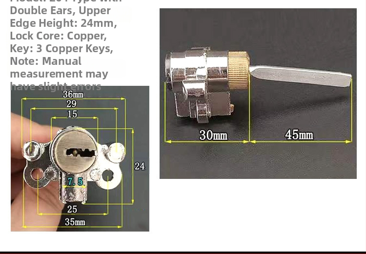 Zárcilinder, különleges formájú elektronikus zár belső ajtókhoz és szállodai ajtókhoz, cinkötvözet