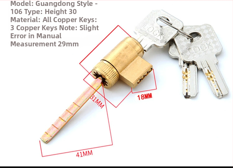Zárcilinder, különleges formájú elektronikus zár belső ajtókhoz és szállodai ajtókhoz, cinkötvözet