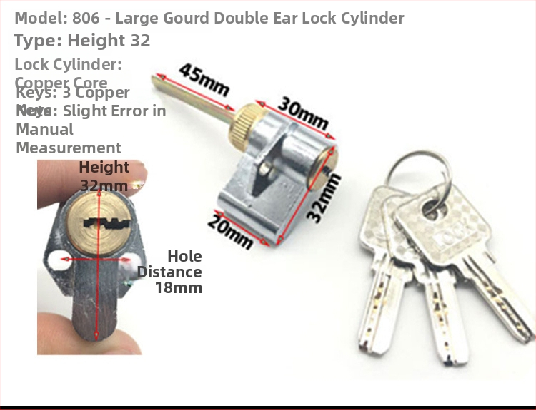 Zárcilinder, különleges formájú elektronikus zár belső ajtókhoz és szállodai ajtókhoz, cinkötvözet