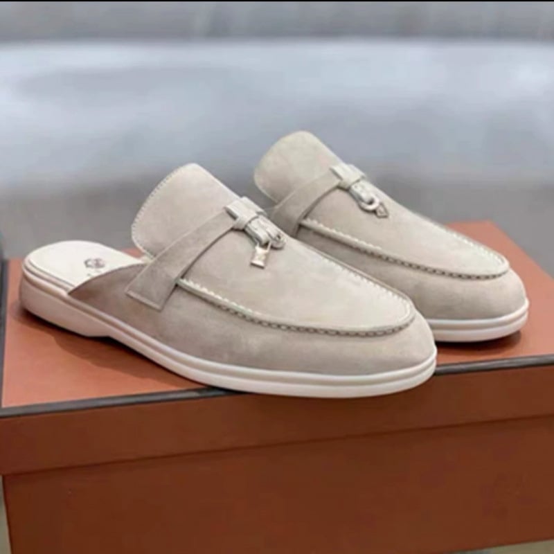 Papuci femei cu platformă, din piele de miel pe partea superioară, talpă din cauciuc, casual pentru zilnic