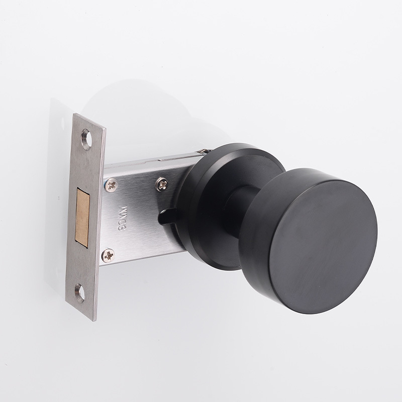 Nerezová skrytá okrúhla zámka na dvere - tichá, vhodná pre drevené dvere, s jednostrannou rukoväťou