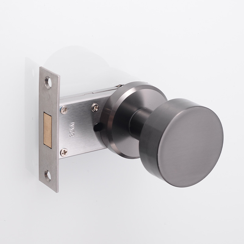 Nerezová skrytá okrúhla zámka na dvere - tichá, vhodná pre drevené dvere, s jednostrannou rukoväťou