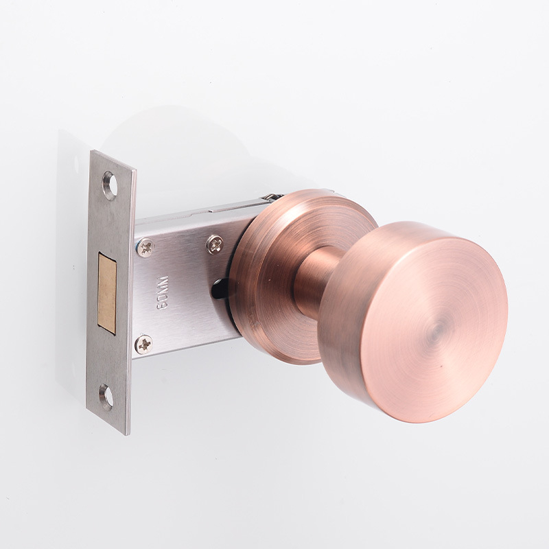 Nerezová skrytá okrúhla zámka na dvere - tichá, vhodná pre drevené dvere, s jednostrannou rukoväťou