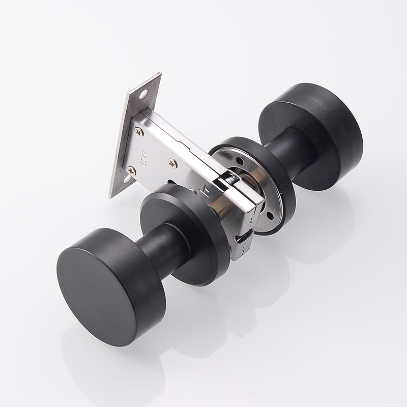 Nerezová skrytá okrúhla zámka na dvere - tichá, vhodná pre drevené dvere, s jednostrannou rukoväťou