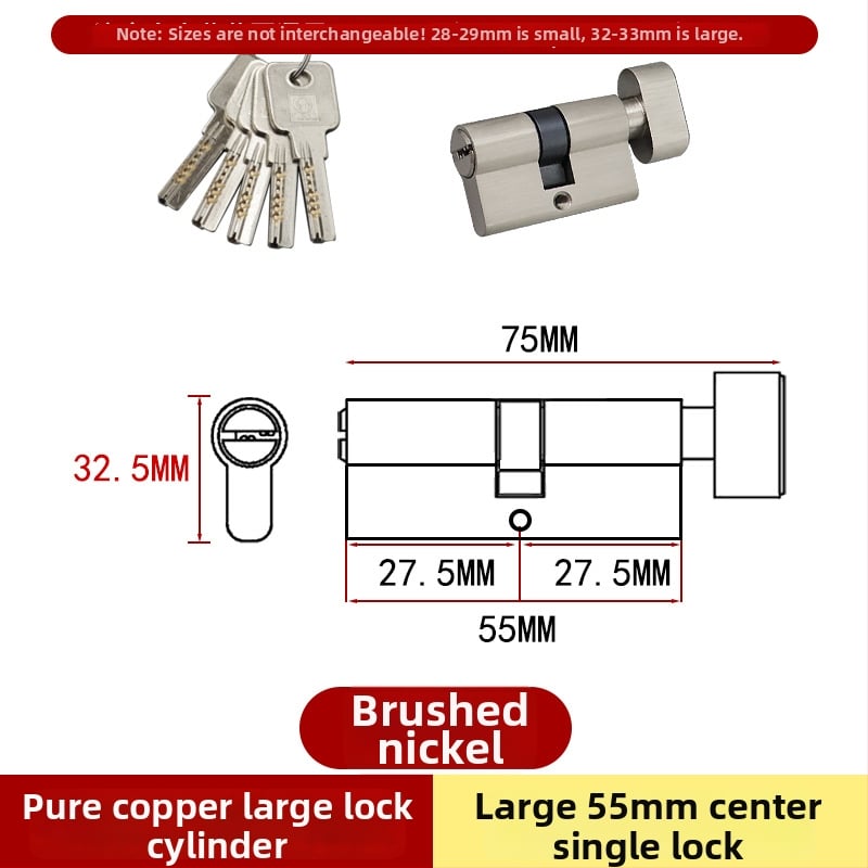 Réz zárbetét AX-70C ajtókhoz — univerzális belső ajtókhoz, márka AixiN, zárbetét, modern minimalista stílus