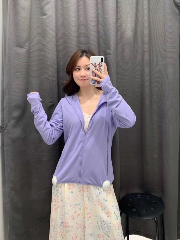 Ženski UV-zaštitni mrežasti kardigan s kapuljačom i zatvaračem, tanak ljeto, dugi rukavi, 70–80% poliester, poliester vlakna, organska pamuk — Ljeto 2023