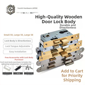 Vnútorný zámok pre drevené dvere, meďový zámok, guľový zámok, cylindr, jazýček, kód 5449751160