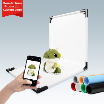 Termékfotózáshoz háttérállvány, fém és PVC, súly 1 kg, tartozékok: tartó rúd, adapter, háttérlemez, hordtáska, használati útmutató