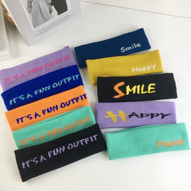 Bandă pentru păr: lată, tricotată, elastică; pentru spălarea feței; stil bandană; acrilic; stil coreean; unisex; pentru toate anotimpurile